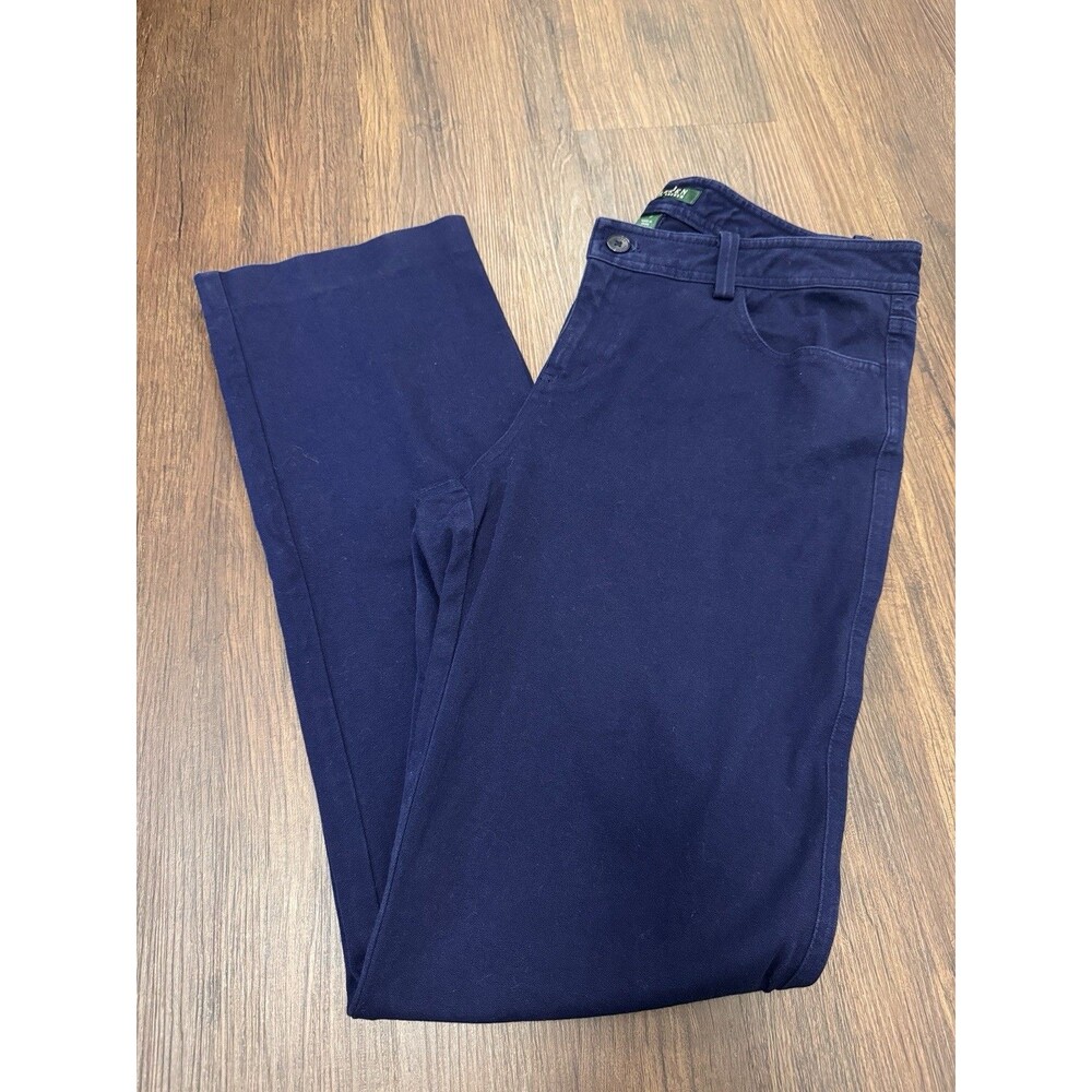 Lauren Ralph Lauren Navy 5-Pocket Straight Leg Stretch Pants SZ 8 Casual Preppy
